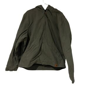 Cathartt XL hooded full zip jacket coat workwear durable